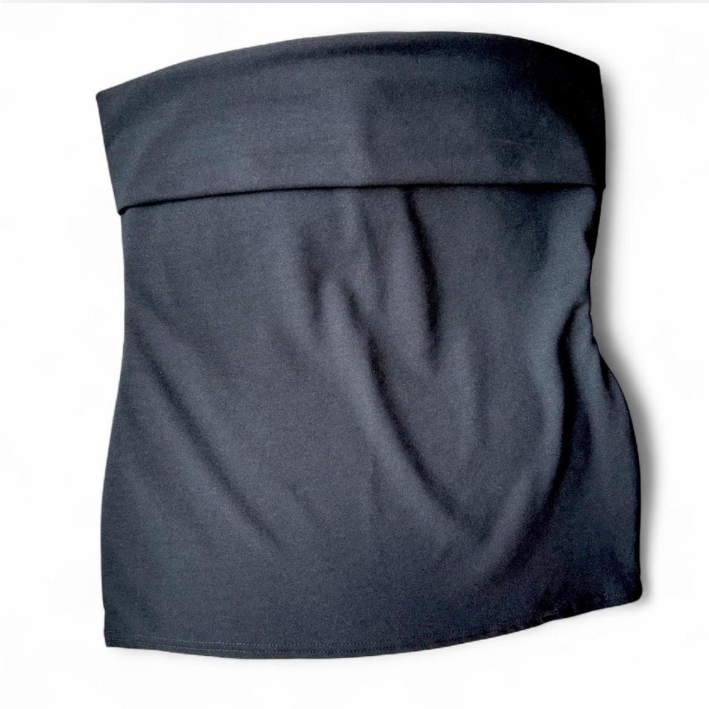 Boohoo Charcoal Strapless Top